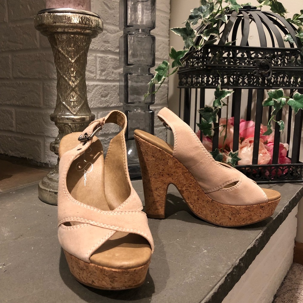 NWOB - Jessica Simpson Cork Platform Wedges